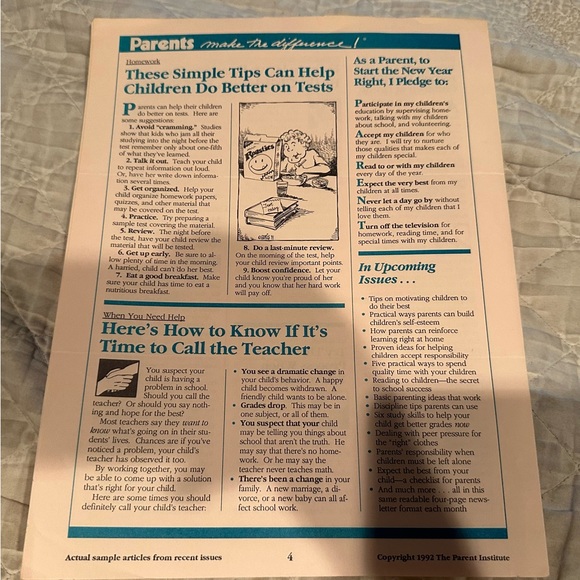 Parents make the difference- sample issue- 1992 - Picture 3 of 3